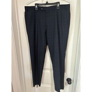 Lauren Ralph Lauren Dress Pants Men's 36x30 Navy Blue Plaid Cuffed